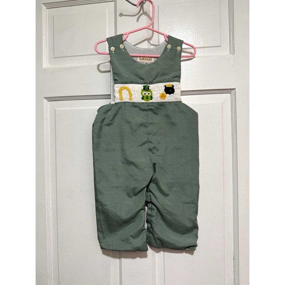 18M Smocked St. Patrick's Day Jon Jons Leprechaun Longalls